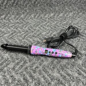 Calista Tools BRU1114D Heated Round Brush Hair Curler Purple Floral